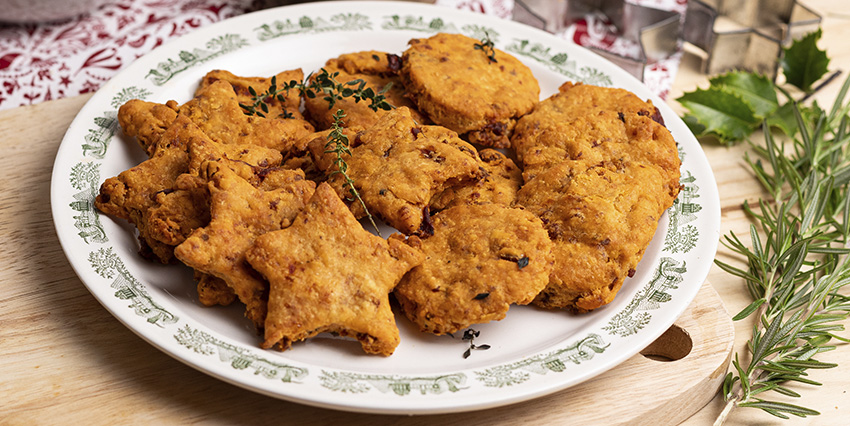 Biscuits apritifs au chorizo et  la tomate sche